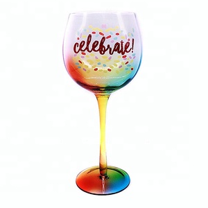 Personalizzato di vendita calda variopinta tazze di Alta qualità in vetro trasparente Resistente e riutilizzabile Palloncino Occhiali - Product Image 3