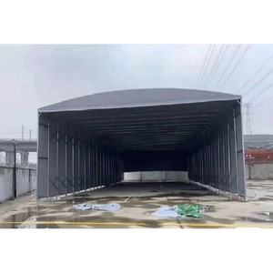 Structure en acier galvanisé, Tente mobile à pousser et à tirer, Grand parking, Auvent pliant en PVC, Auvent rétractable mobile - Product Image 4