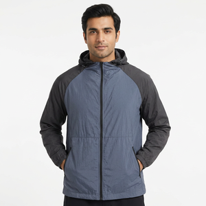 Best Selling <b>Waterproof</b> Canvas Zipper <b>Thin</b> Breathable Windbreaker Outdoor Hiking <b>Jackets</b> Men Customizable Wholesale Cheap Price - Product Image 1
