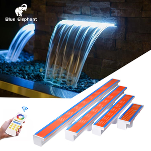 Down Inlet Water Spillway Cascade <strong>Outdoor</strong> Fountain RGB Descent <strong>Waterfall</strong> Cascade Piscine Acrylic Swimming Pool <strong>Waterfall</strong>