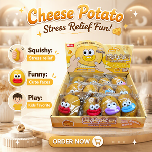 Juguete Squishy de Goma Suave de Simulación de Queso con Boca Grande, de Ascenso Lento, para Alivio del Estrés y Fidget - Product Image 1