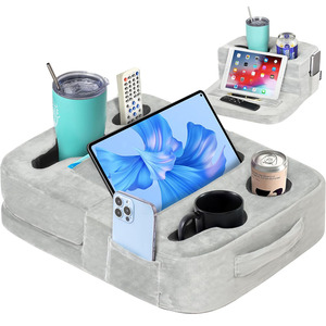 Couch Cup Holder Tray <strong>Tablet</strong> <strong>Pillow</strong> Stand Bed Couch Car Holds Drinks Snacks Remotes Phones <strong>Tablet</strong> Cup Holder for Sofas <strong>Pillow</strong> - Product Image 1