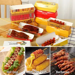 Scatola per Hot Dog con carta biodegradabile usa e getta