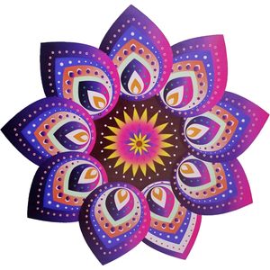 PARIJAT HANDICRAFT Rangoli Floor Table <b>Sticker</b> Multicolor Vinpvc for Home Interior Decoration Indian Wedding Festival <b>Decor</b> Gift - Product Image 1