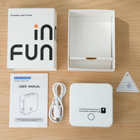inniFun P0 Printer Thermal yang Sangat Ringkas dan Mudah Dibawa, Tahan Air, Tahan Sobek, Printer Barcode Mini