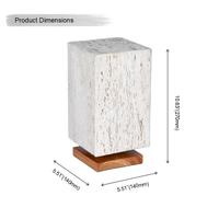 Lampe de table LED personnalisée en céramique écologique et marbre naturel, design moderne, abat-jour multicolore, pour salon, chambre à coucher, chevet, à piles
