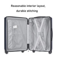 Valise à roulettes rigide en ABS+PC 360 °   Valise de voyage silencieuse à roulettes avec serrure TSA 20/24/28 pouces avec crochet