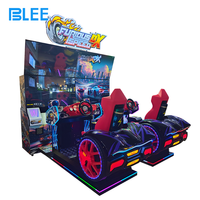 Simulateur de course à pièces BLEE, quatre écrans de 55 pouces, jeu de course d'arcade pour deux joueurs, machines de jeu pour parc d'attractions