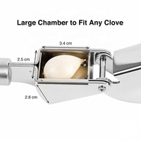 Nouvelle presse-ail manuelle en acier inoxydable, accessoires de cuisine, machine en métal pour purée d'ail