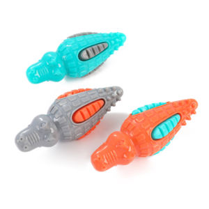 Nueva llegada al por mayor mascota perro TPR cocodrilo sonido masticar dientes limpieza masticar Juguetes Para cachorro - Product Image 6