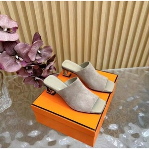 Sandalias de Cuero para Mujer, Punta Cuadrada, Tacón Grueso de Metal de 6 cm, Zapatos de Tacón Alto para Fiesta de Verano, Mules Formales Sin Cordones, Resistentes - Product Image 4