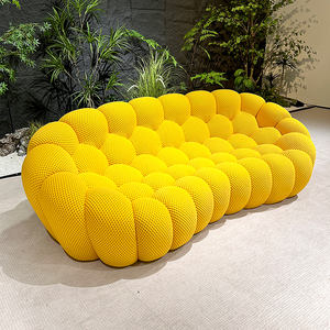 도매 공장 진공 포장 압축 된 곡선 뼈없는 소파 거실 3 인용 축구 버블 소파 스폰지 충전 - Product Image 4