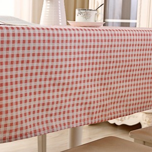 Nuovo arrivo traspirante facile da pulire tessuto di <span class=keywords><strong>cotone</strong></span> naturale e lino misto <span class=keywords><strong>tovaglia</strong></span> a scacchi <span class=keywords><strong>rosa</strong></span> per l'arredamento della casa - Product Image 4