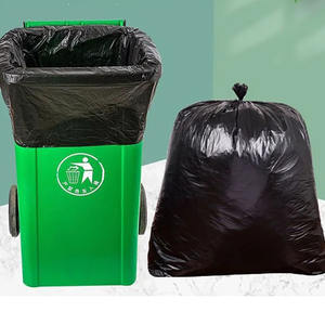 Vente en gros de sacs à nouer et de ficelle d'emballage poubelle robuste sac poubelle en plastique noir de construction 50 gallons - Product Image 1