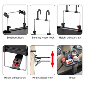Bandeja trasera plegable de lujo para asiento de coche, organizador Universal de plástico portátil con mesas plegables, fácil de instalar para coches de Amazon - Product Image 4