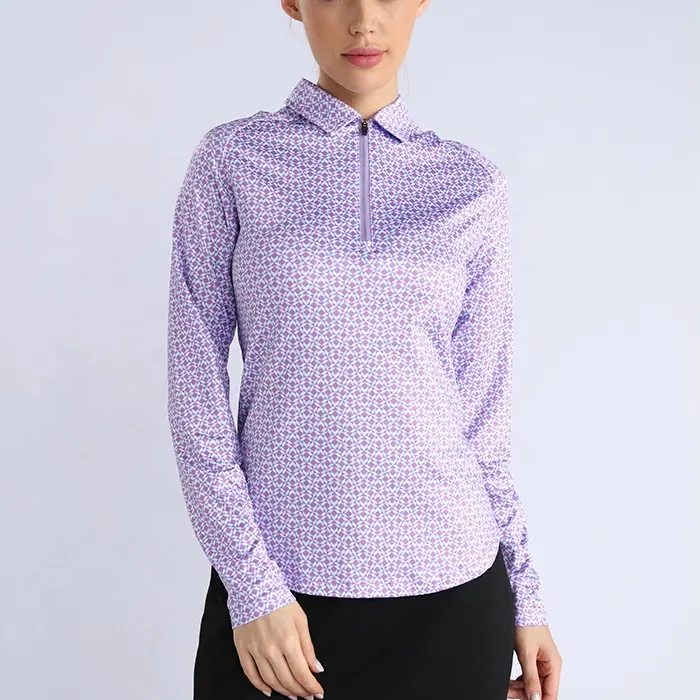 Chemises de Golf à manches longues pour femme, polos Polo avec impression numérique, de haute qualité, collection 2022