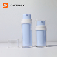 Bouteille Cosmétique Airless de Luxe Blanche Personnalisée avec Pompe à Lotion en Plastique Bouteilles en Plastique de Haute Qualité
