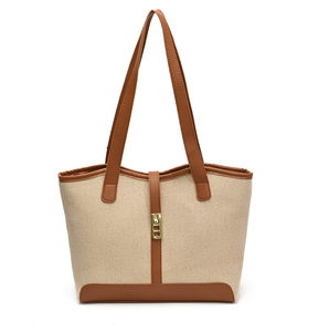 Sac fourre-tout de luxe rétro pour femme, grande capacité, en cuir PU avec fermeture éclair, polyester, style décontracté d'été, vente chaude - Product Image 5