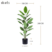 Chaude Artificielle 150 200 240cm Real Touch Oh Arts Soie Plantes Décoratives bonsaï arbre artificiel decoracion Vert Spathiphyllum