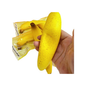 Realistic Banana Squishy Toy Sensory Stress Relief Squeeze Toy Soft Food-Shaped Fidget Toy for Kids & Adults PU <b>Material</b> - Product Image 5