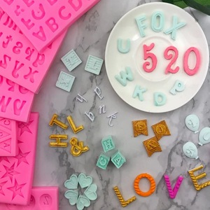 English Alphabet Chocolate Fondant Molds Number Letter Cake Decorations Silicone Mold For Valentine'S Day Cake Decorating - Product Image 1