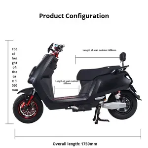Moto pour adultes 72V à deux roues, modèle HT5, vitesse de 70 km/h - Product Image 3