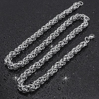Chaînes cubaines Hip Hop de 7 mm, chaînes à maillons cubains pour hommes, chaîne en acier inoxydable Miami, collier à épines