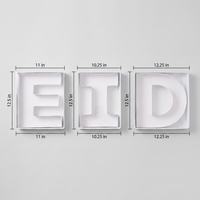 Eid Mubarak brievenbusvormige set, vulbare kartonnen schaal met gouden folie design voor Ramadan-viering, voor het presenteren van eten