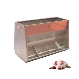 Factory Direct Sale Automatic Double Side Stainless Steel Pig Feeder Durable Hog Sow Feeder Trough Equipment