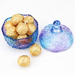 Bocal à bonbons rétro coloré Boîte à bijoux Récipients alimentaires Bocal <span class=keywords><strong>en</strong></span> <span class=keywords><strong>verre</strong></span> avec couvercle Stockage et conteneur de nourriture - Product Image 6