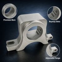Supports en aluminium usinés CNC sur mesure, supports de montage de moteur multi-trous, fabrication OEM non standard