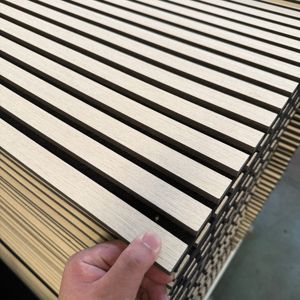 Tùy Chỉnh Akupanel Thiết Kế Hiện Đại Bằng Gỗ Slat Âm Thanh Âm Thanh Bằng Chứng Tấm Cho Khách Sạn Veneer Kết Thúc Tấm Tường - Product Image 2