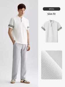 เสื้อยืดผู้ชายผ้าฝ้าย 100% ราคาส่งถูก รับสกรีนลายกราฟิก เสื้อยืดโอเวอร์ไซส์ทรงหลวมไหล่ตก - Product Image 5
