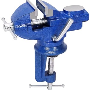 Étau d'établi miniature à base pivotante, mâchoires lisses, pince de serrage pour le travail du bois, outil de bureau - Product Image 1