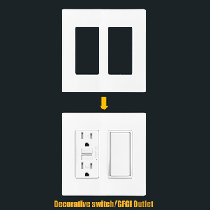 MVAVA CUL認証済み 1/2ギャング ホワイトPC素材 ウォールプレート レセプタクル GFCI WR/TRプラグ 10A 20A 20W PD USB-Cコンセント ウォールスイッチソケット - Product Image 3