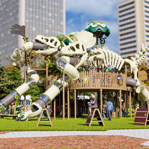 Eko-macera oyun dinozorlar çocuk açık slayt oyun parkı oyun alanı oyuncak çocuklar için eğlence ekipmanları - Product Image 1