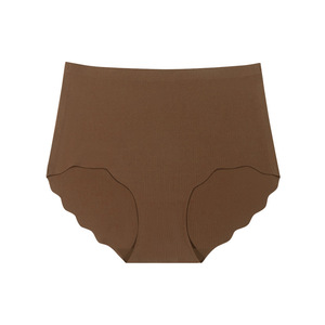 Women Seamless Ice <b>Silk</b> Underpants High Waist Invisible Plus Size <b>Panties</b> Scalloped Edge No Trace Sports Yoga Ladies Briefs - Product Image 1