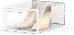 <span class=keywords><strong>Scatole</strong></span> per <span class=keywords><strong>Scarpe</strong></span> Impilabili con Porta Magnetica Trasparente, Organizzatore Salvaspazio Antipolvere per Armadio - Product Image 3