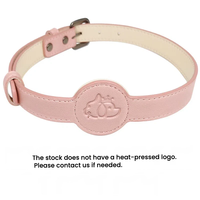 Collier élégant en cuir pour animaux de compagnie, confortable à porter, avec accessoire de localisation, pour la gestion quotidienne des animaux de compagnie multi- Races