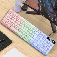 New Wired Mechanical Floating Keycap RGB Backlit USB Wired Keyboard Combo ROHS Certified DIY PC Builders Gaming