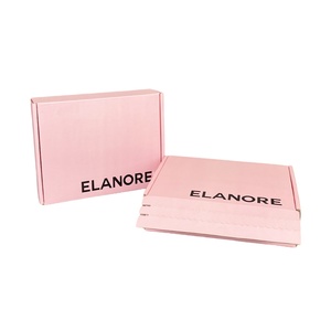 Pink Clothing Cosmetic Shipping Mailer Box E-commerce Pure Foldable Packing Box Customized Brand Logo <b>Paper</b> Mailer Box - Product Image 2