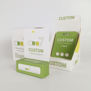 Boîte d'affichage de tablette en mylar 7-OH 30MG 1CT avec impression personnalisée, 30 pièces, carte en papier blister pour 7-OH, 30 sachets d'échantillon de tablette - Product Image 2