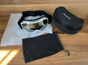 2024 יוניסקס לשכבה כפולה נגד ערפל סקי משקפי זכוכית כדורי גליליים עדשה כדורית גלילית מסגרת מחשב מסגרת ורוד כתום לבן/אדום/כסף - Product Image 4