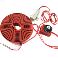 Chauffe-tuyau flexible électrique à bande de silicone 15x550mm 45w 220v, élément chauffant en caoutchouc imperméable en silicone