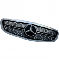 Grille avant Mercedes Classe C W205 Diamond Star 2015-2018 Noir Argent Version Executive