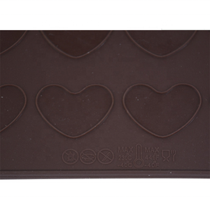 Kunden spezifische mikrowellen geeignete Herzform, die Kuchen-Gebäck-Silikon-Back matten mit Kreisen macht - Product Image 5
