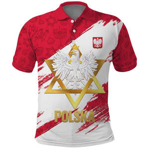Polo personalizado de <span class=keywords><strong>Polonia</strong></span> <span class=keywords><strong>Escudo</strong></span> DE ARMAS DE <span class=keywords><strong>Polonia</strong></span> con patrón popular Gran cantidad de polos para venta al por mayor Camisa de gran tamaño - Product Image 3