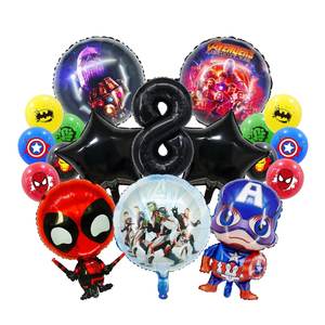 Nouveau super-héros dessin animé <span class=keywords><strong>film</strong></span> Anime personnage Spiderman feuille hélium Latex ballon ensembles pour enfants joyeux anniversaire fête fournitures - Product Image 2