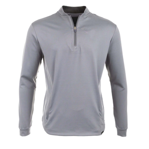 T-shirt de compression à manches longues pour homme, 100 % coton, 180 grammes, fermeture éclair 1/4, séchage rapide, respirant, anti-boulochage, écologique - Product Image 1