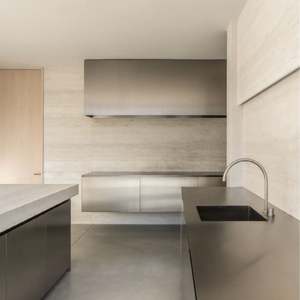 Mueble de Cocina de Aluminio, Construcción de Acero Inoxidable y MDF, Opciones de Mármol/Laminado/Resina, Cajón Modular, Cesta, Grifo - Product Image 3